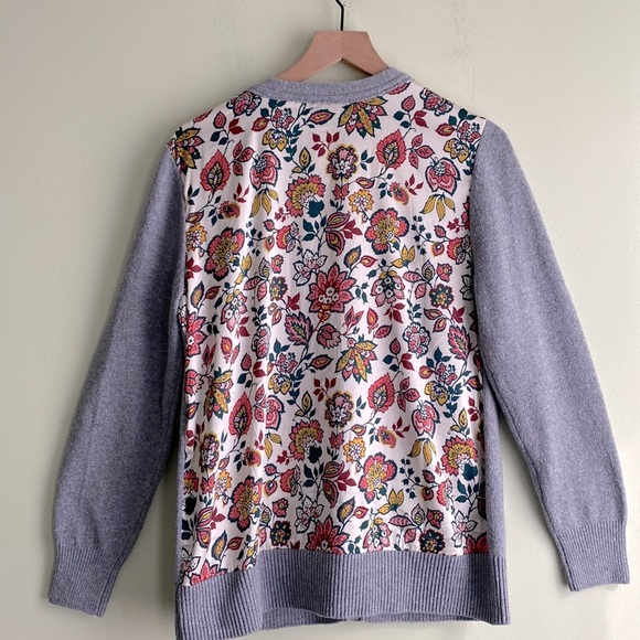 Jason Wu Mixed Media Floral Back Cardigan - Picture 2 of 5